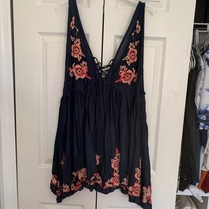 Free people navy flowey dress